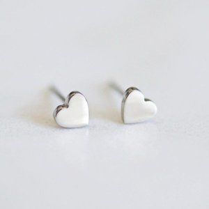 Mini Silver Heart Studs (with backing of course!)